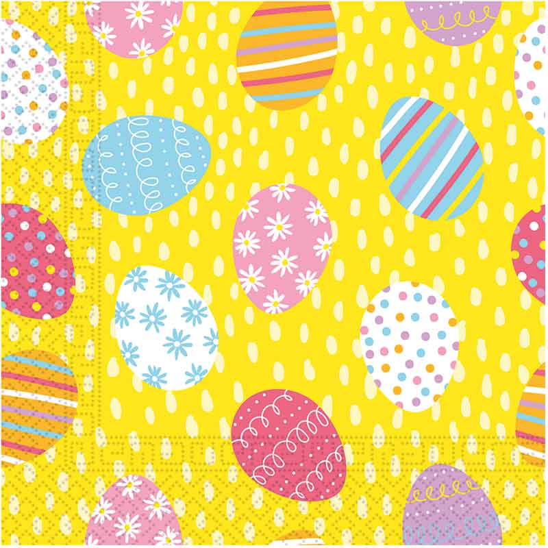 20PK MULTICOLOR EASTER EGGS NAPKINS