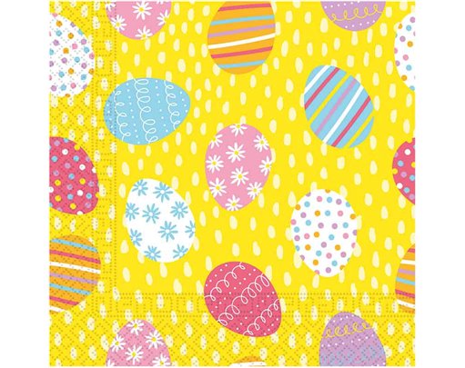 20PK MULTICOLOR EASTER EGGS NAPKINS