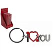 I LOVE YOU KEY RING ON TIE CARD