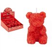 6.6cm SCENTED ROSE BEAR CANDLE 12S