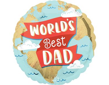18in WORLD'S BEST DAD FOIL BALLOON