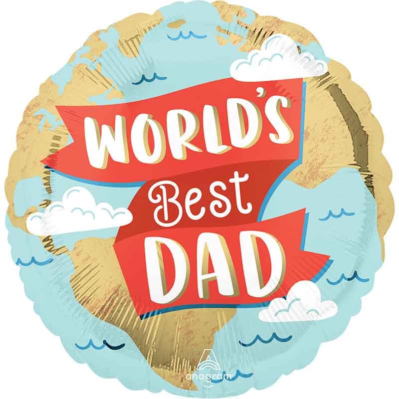 18in WORLD'S BEST DAD FOIL BALLOON