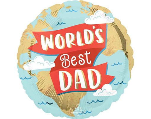 18in WORLD'S BEST DAD FOIL BALLOON