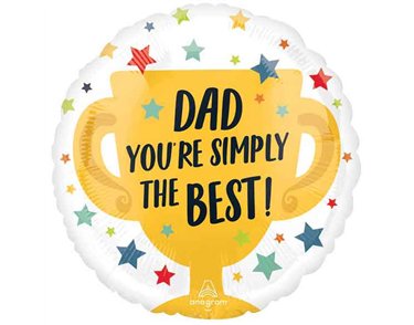 18in SIMPLY THE BEST 1 DAD FOIL BALLOON