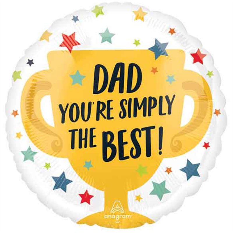 18in SIMPLY THE BEST 1 DAD FOIL BALLOON