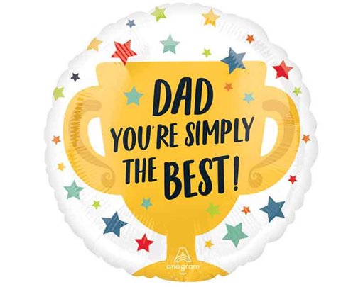 18in SIMPLY THE BEST 1 DAD FOIL BALLOON