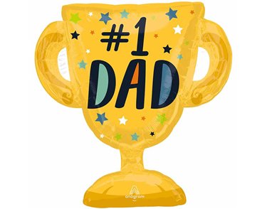 1 DAD TROPHY SUPERSHAPE FOIL BALLOON
