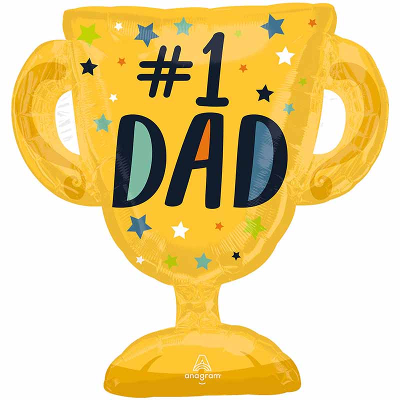 1 DAD TROPHY SUPERSHAPE FOIL BALLOON