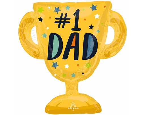 1 DAD TROPHY SUPERSHAPE FOIL BALLOON