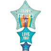 FATHER'S DAY PLAYFUL STRIPES & STARS SUPERSHAPE FOIL BALLOON