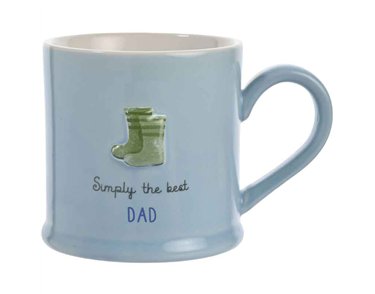 DAD LOVE LIFE EMBOSSED MUG