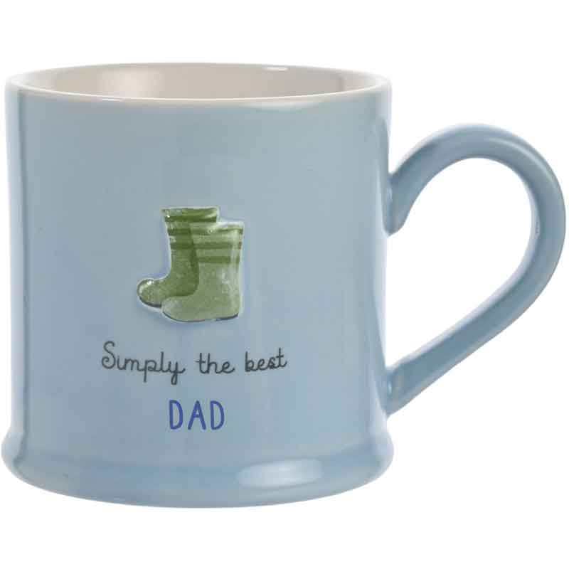 DAD LOVE LIFE EMBOSSED MUG