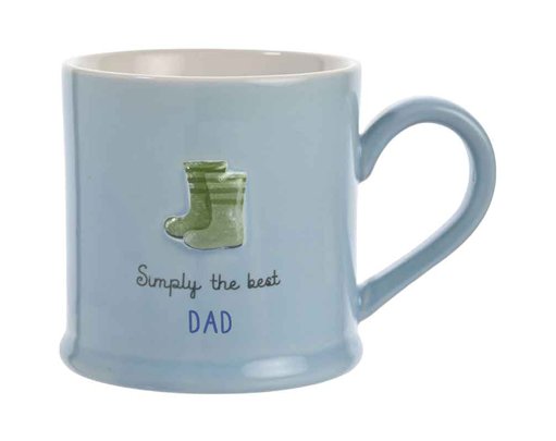 DAD LOVE LIFE EMBOSSED MUG