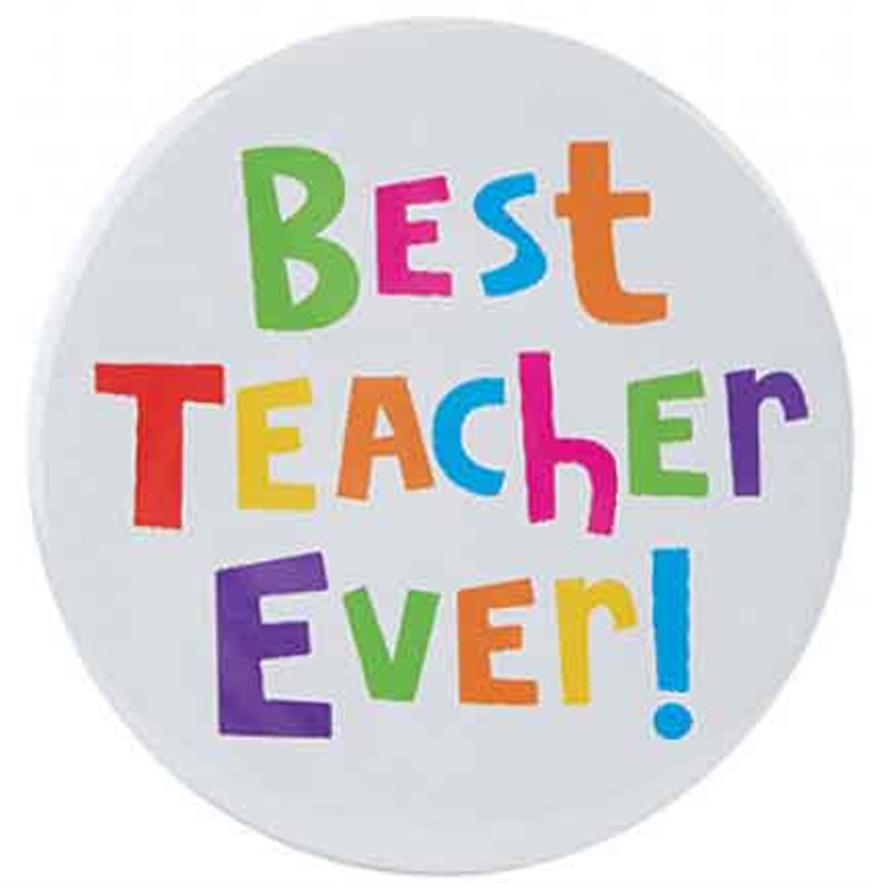 15cm JUMBO BEST TEACHER BADGE