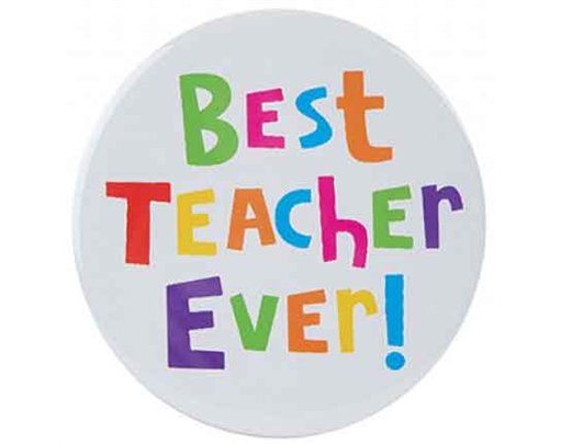15cm JUMBO BEST TEACHER BADGE