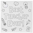 BEST TEACHER EVER COLOUR YOUR OWN CANVAS