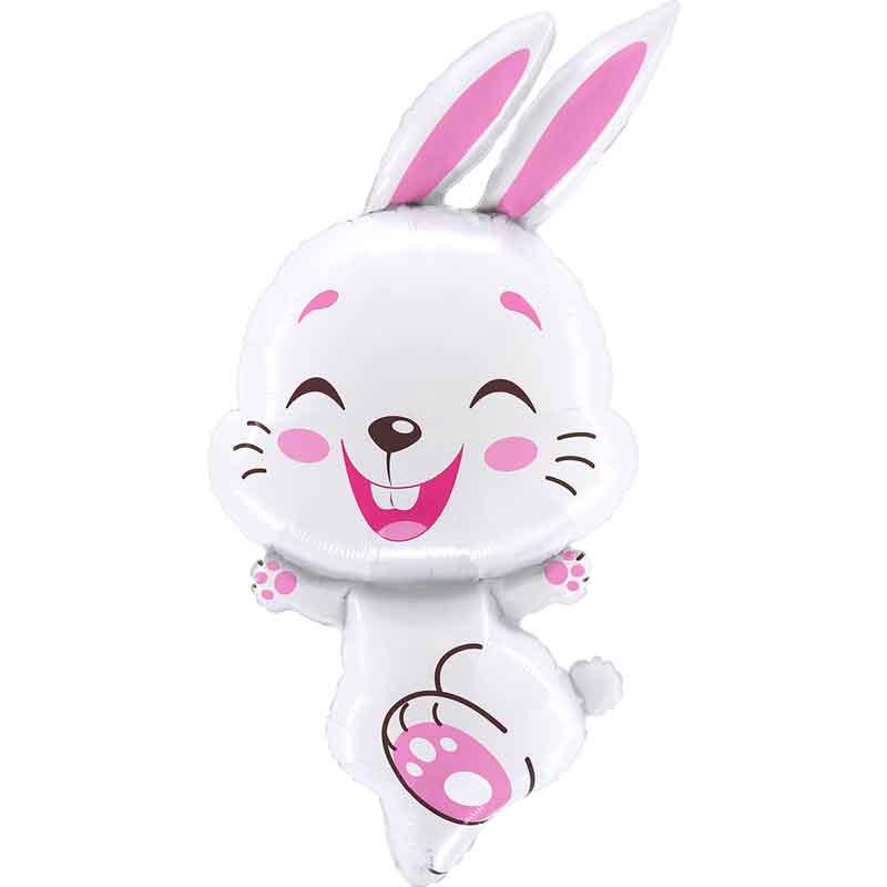 30in WHITE BUNNY FOIL BALLOON