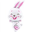 30in WHITE BUNNY FOIL BALLOON
