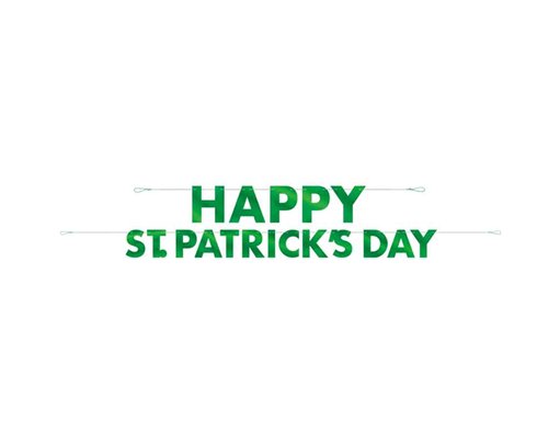 2PC FOIL HAPPY ST PATRICKS DAY LETTER BANNER