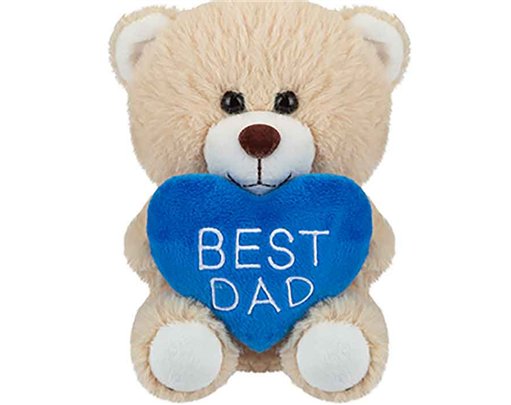 6in BEST DAD BEAR WITH HEART 9S