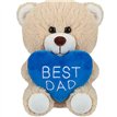 6in BEST DAD BEAR WITH HEART 9S