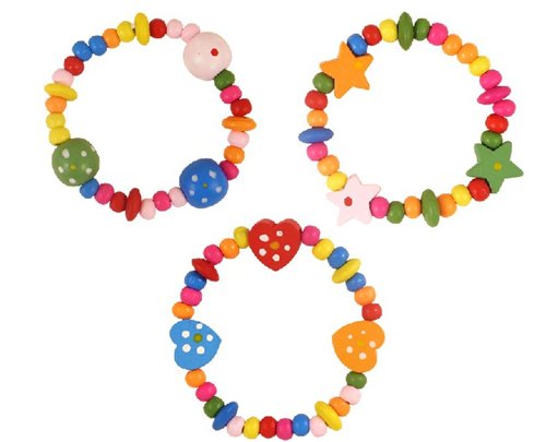 3ASST WOOD BEAD BRACELET  96S