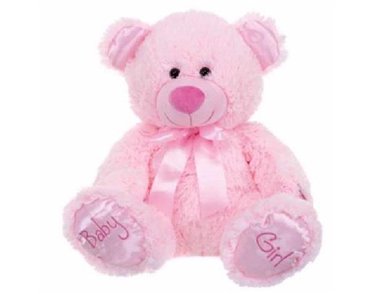 17IN SITTING BABY GIRL BEAR