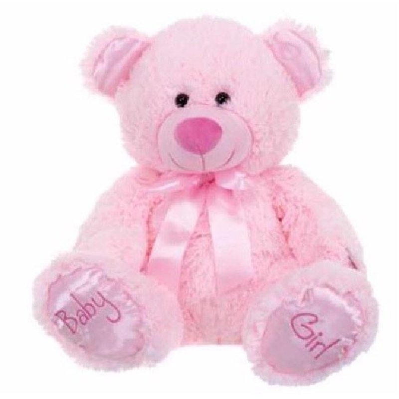 17IN SITTING BABY GIRL BEAR