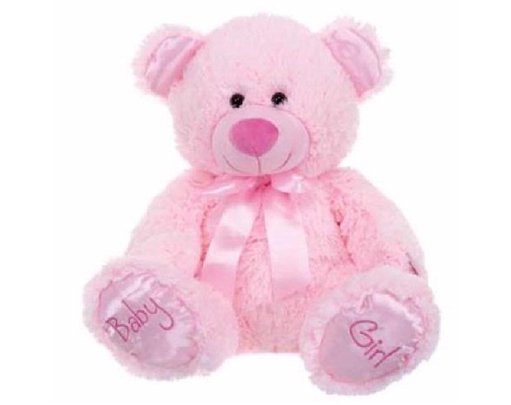 17IN SITTING BABY GIRL BEAR