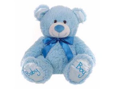 8IN SITTING BABY BOY BLUE BEAR
