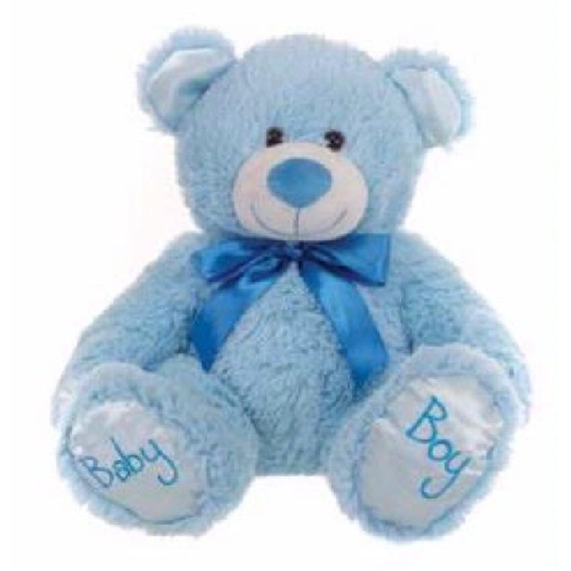 8IN SITTING BABY BOY BLUE BEAR