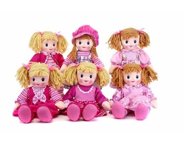 6ASST 50CM RAG DOLL