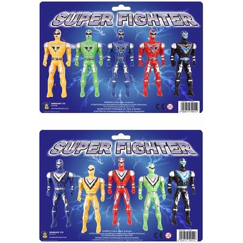(5) 10CM 5ASST COLOURS SUPER FIGHTERS