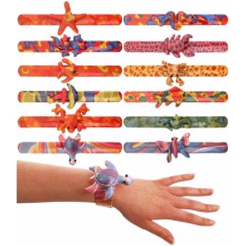 12ASST ANIMAL SNAP BRACELETS  12S