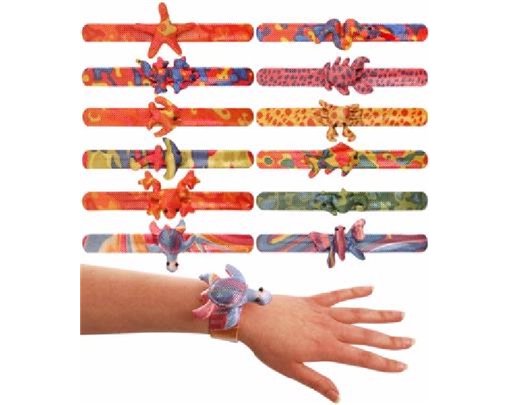 12ASST ANIMAL SNAP BRACELETS  12S
