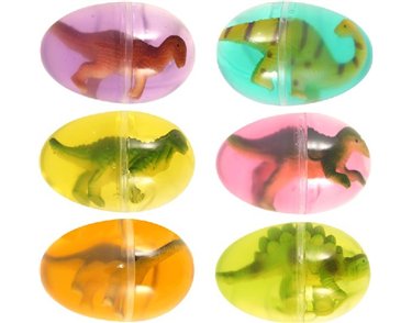 MINI DINOSAUR EGGS ASST COLOURS  24S