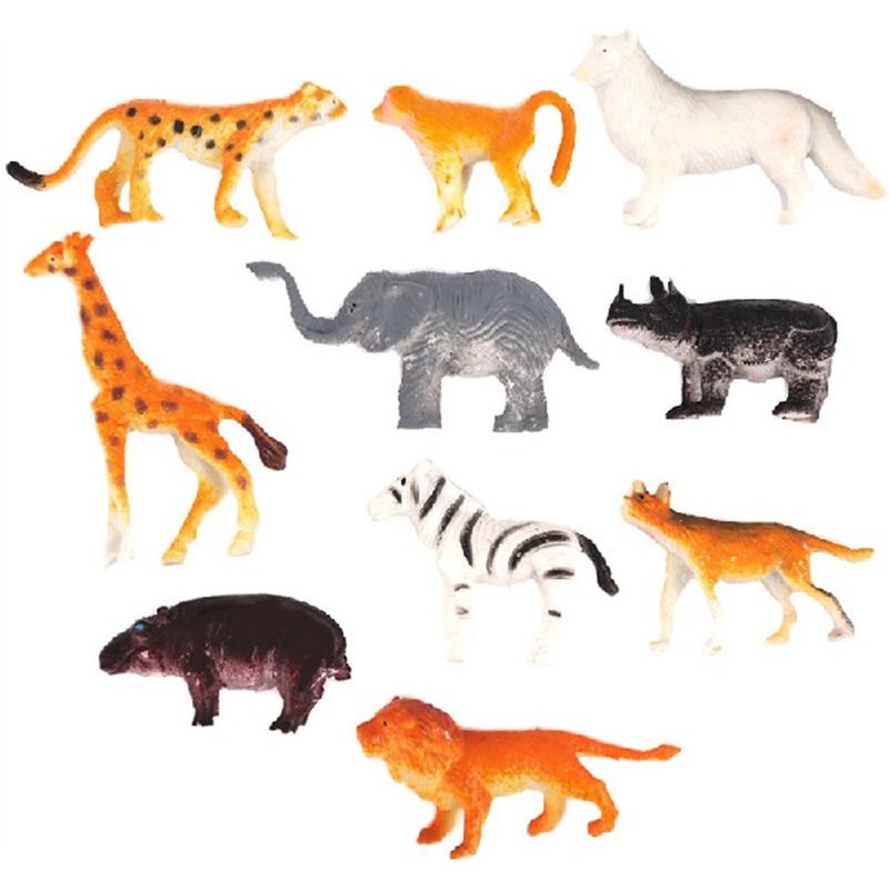 (10) 4-6CM JUNGLE ANIMALS