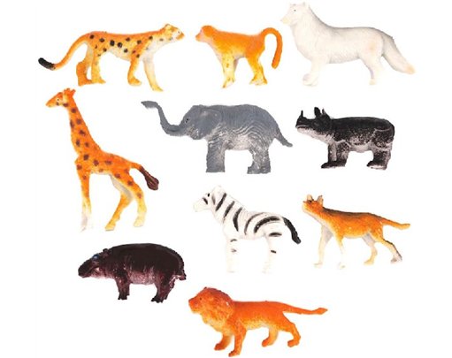 (10) 4-6CM JUNGLE ANIMALS