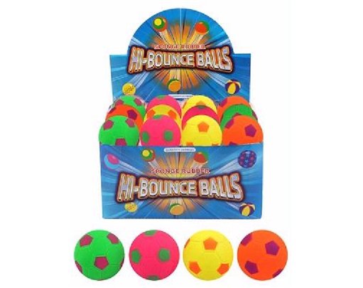 6.2CM 4 ASST COLS FOOTBALL STYLE BALLS  24S