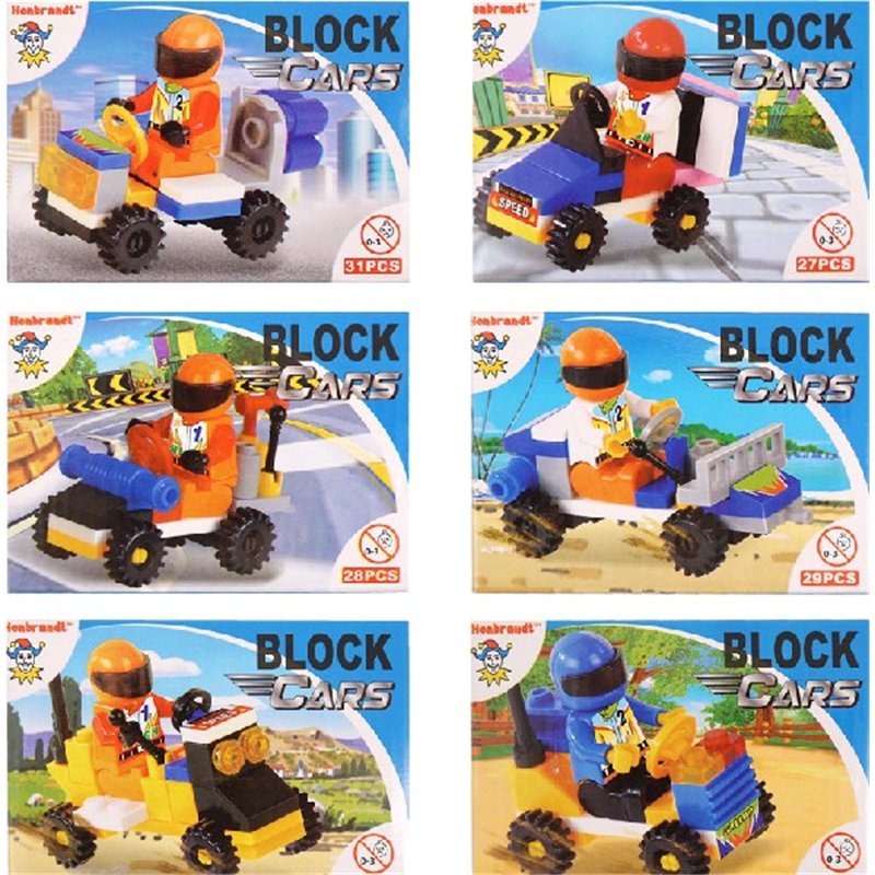 6ASST CAR BLOCKS DIY KIT  12S