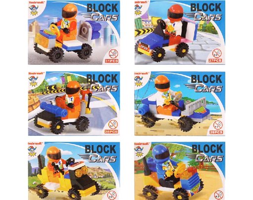 6ASST CAR BLOCKS DIY KIT  12S