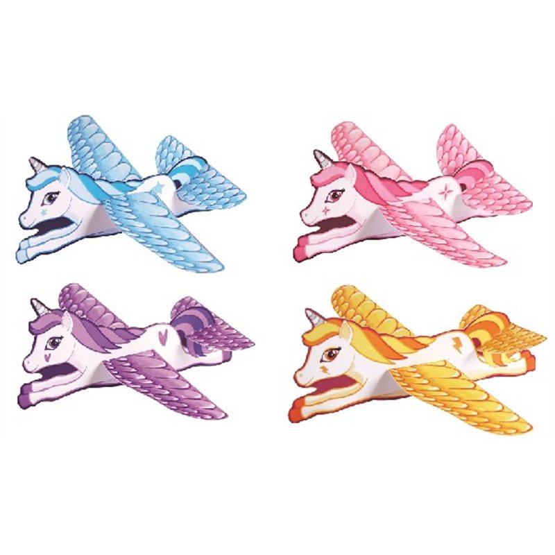 4ASST 18CM UNICORN GLIDERS  48S