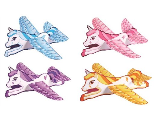 4ASST 18CM UNICORN GLIDERS  48S