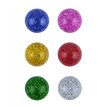 3.3CM 6ASST GLITTER JET BALLS  72S