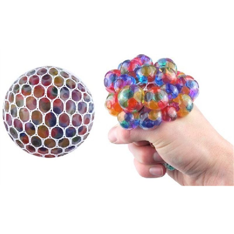 7CM 4ASST MESH BALL W/BEADS  12S