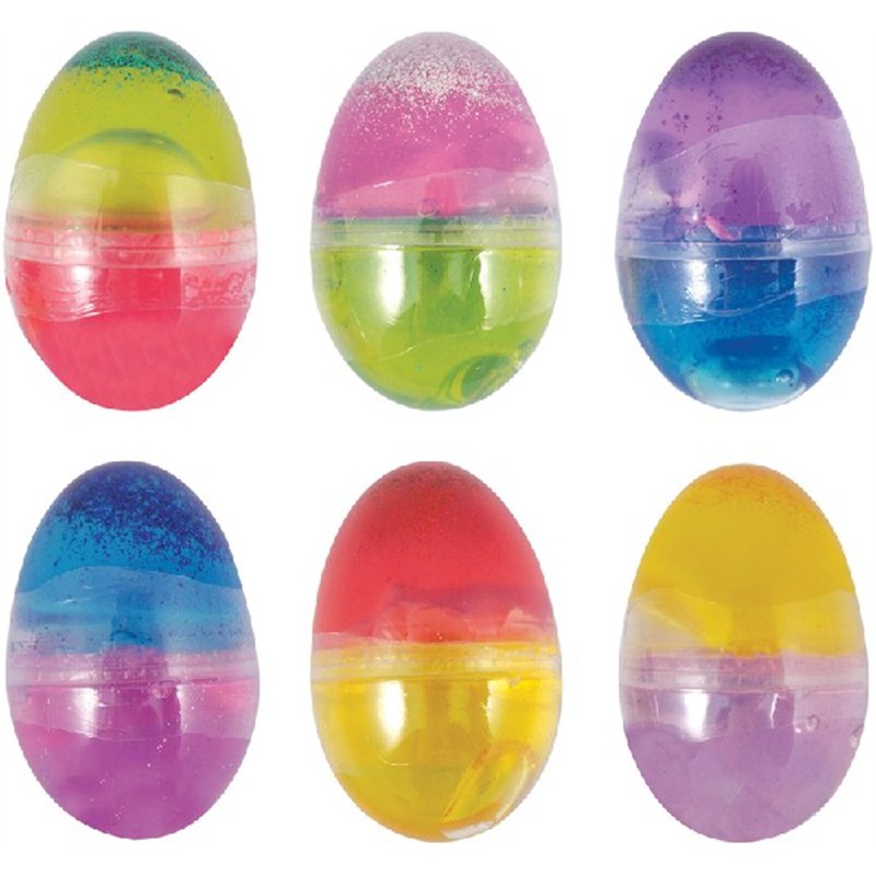 AMOEBA EGG GLITTER PUTTY  24S