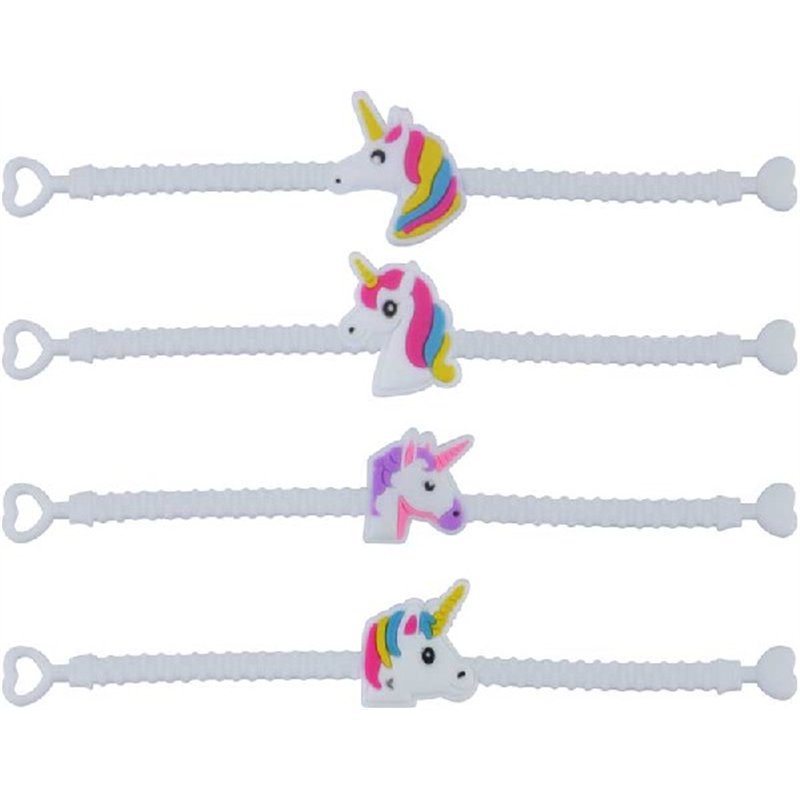 8ASST WHITE UNICORN BRACELET  100S