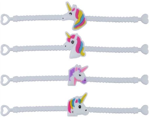 8ASST WHITE UNICORN BRACELET  100S