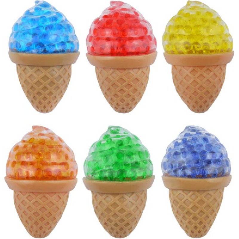 ASST SQUEEZE ICE CREAM WITH BEADS  12S