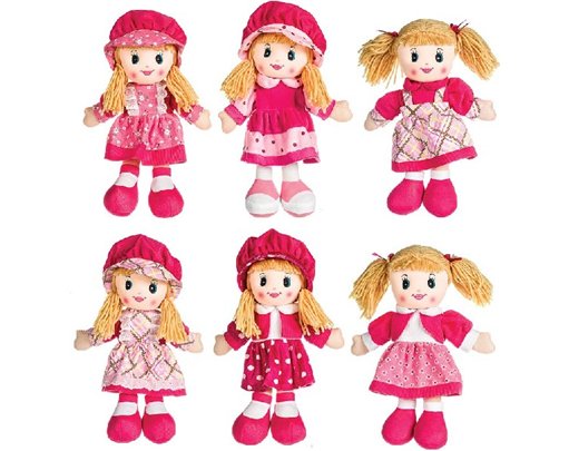6ASST 30CM RAGDOLL
